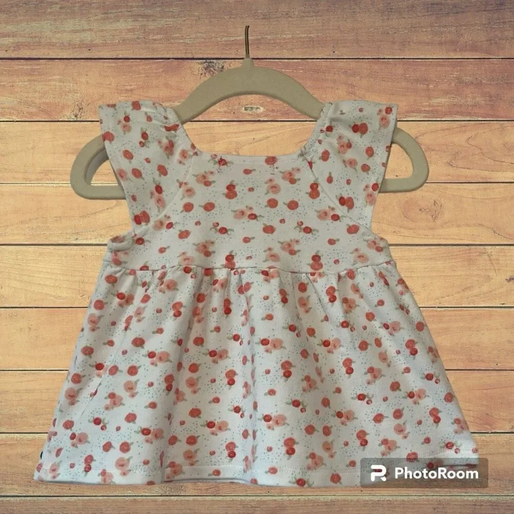 Peach Colored Outfit   ISAAC MIZRAHI Dress   Cloud Island Leggings  Sz 6-9m   EU